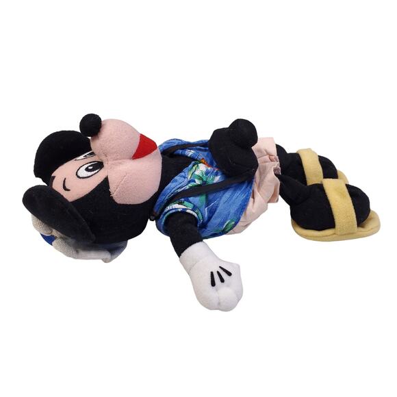Disney Store Mickey Mouse Tourist Mouse Bean Bag Plush 8" Rare Retired - Picture 3 of 11